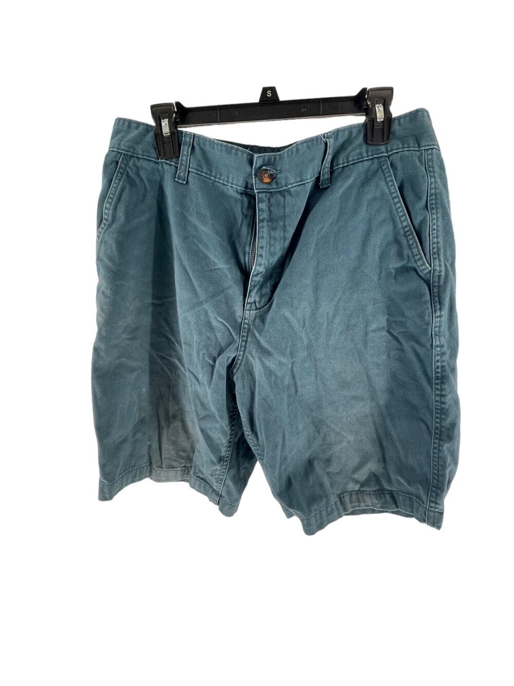 Faded Glory Teal Blue Flat Front Chino Casual Shorts Men's Size 36